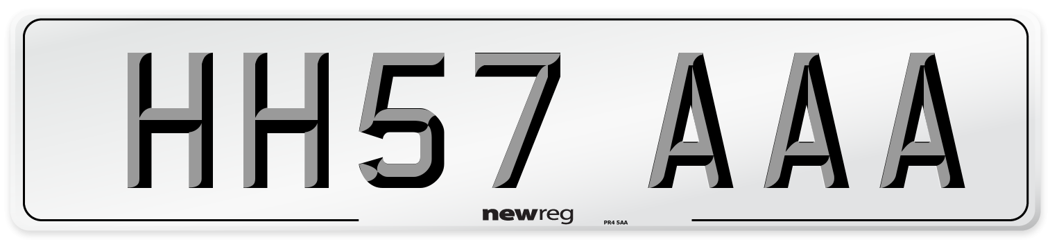HH57 AAA Number Plate from New Reg